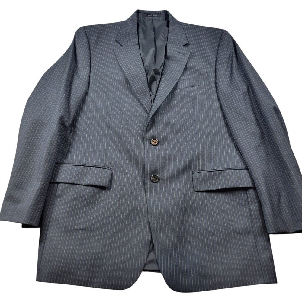 LAUREN Ralph Lauren Blazer Mens 42L Gray Wool Sport Coat Striped